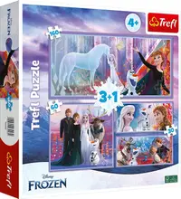 Puzzle Trefl 4 în 1 - Regatul de Gheață 2