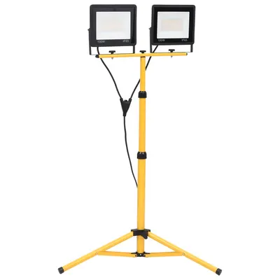 Gossi proiector cu led si trepied, 2x100 w, alb rece
