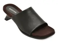 Papuci eleganti GRYXX negri, L2651, din piele naturala