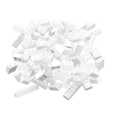 Blocuri de constructie albe Hubelino (60 piese)