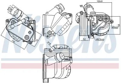 Radiator ulei termoflot cu carcasa filtru potrivit BMW Seria 1 (E81), 1 (E82), 1 (E87), 1 (E88), 1 (F20), 1 (F21), 2 (F22, F87), 2 (F23), 3 (E90), 3 (E91), 3 (E92), 3 (E93), 3 (F30, F80), 3 (F31) 1.6
