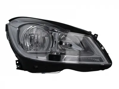 Far dreapta (H7, reglaj electric, cu motoras, fundal cromat) MERCEDES Clasa C (C204), C T-MODEL (S204), C (W204)