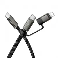 Cablu Date si Incarcare USB-C - Lightning / USB-C HOCO X125, 60W, 1m, Negru