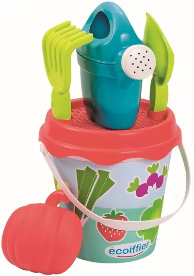 Galetusa pentru nisip Ecoiffier - Cu fructe si legume, 5 piese