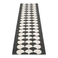 Covor tip traversă pentru interior și exterior negru/crem 70x250 cm Poppy Black Vanilla – Pappelina