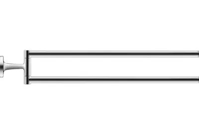 Bara prosop Duravit Starck T 0099411000, montare pe perete, 470 mm, metal, Crom lucios