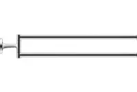Bara prosop Duravit Starck T 0099411000, montare pe perete, 470 mm, metal, Crom lucios