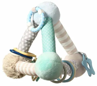 Jucărie educativă Babyono Tiny Yoga - Piramidă, mentă