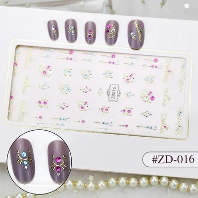Sticker 3D Manichiura Nail Art Cristal ZD016