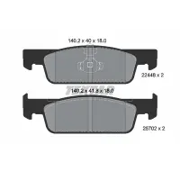 Set placute frana, frana disc TEXTAR 2244801