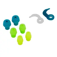 Dopuri din silicon pentru urechi - format conic- albastru, verde și galben