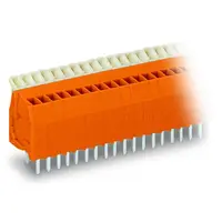 PCB terminal block; push-button; 0.5 mm²; Pin spacing 2.54 mm; 24-pole; CAGE CLAMP®; 0,50 mm²; orange