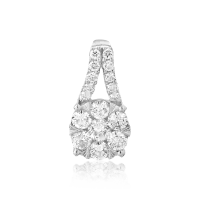 Pandantiv din aur alb cu diamante de 0.75ct