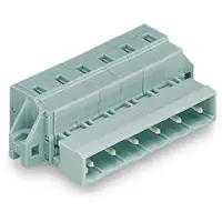 1-conductor male connector; clamping collar; 2.5 mm²; Pin spacing 7.5 mm; 2-pole; 2,50 mm²; gray