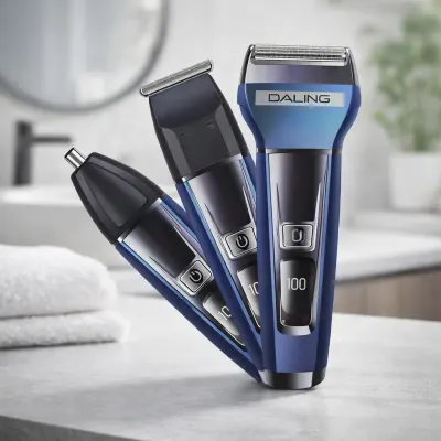 Aparat de tuns 3 in 1 Daling DL-9238 cu afisaj digital pentru barba par si nas