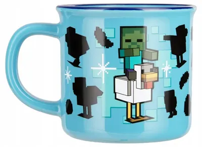 Cană cu efect termic Paladone Games: Minecraft - Chicken Jockey