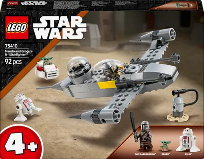 Constructor LEGO Star Wars - Luptătorul N-1 al lui Mando și Grogu (75410)