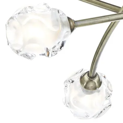 Plafoniera Seattle 6 Light Semi Flush Antique Brass