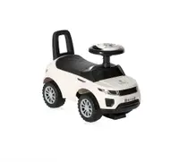 Masinuta pentru copii fara pedale Lorelli White cu muzica, sunete si lumini, spatar inalt, spatiu pentru depozitarea jucariilor, protectie impotriva rasturnarii, inaltime de la sol la sezut 25 cm