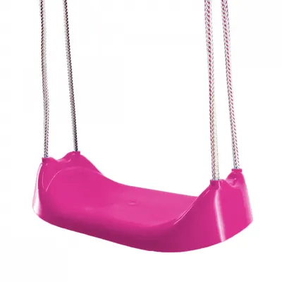 Leagan universal pentru copii, din plastic rezistent, inaltime reglabila, sfoara 10mm, sezut leagan 44 x 22 x 11 cm, Pink