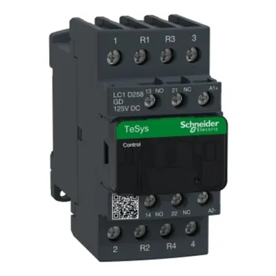 Contactor, TeSys Deca, 4P(2NO+2NC), AC-1, <=440V, 40A, bobina 125VDC, terminal cu clema cu surub