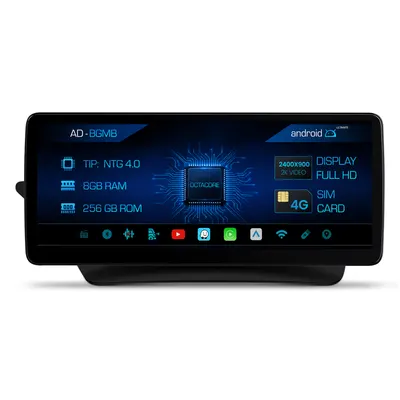 Navigatie Mercedes Benz E-Class C207 (2009-2012), NTG 4.0, Android, MB-Octacore, 8GB RAM + 256GB ROM, 12.3 Inch - AD-BGMB1200840+AD-BGRKITMB010
