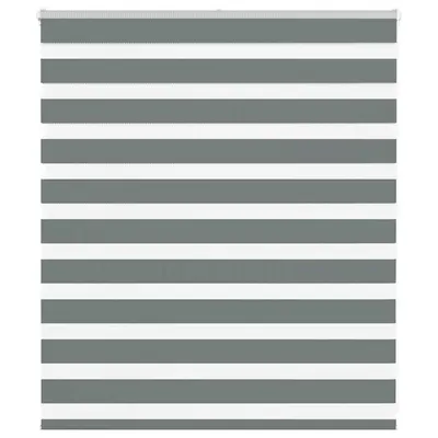 Gossi jaluzea tip zebra gri inchis latime tesatura 130,9 cm poliester