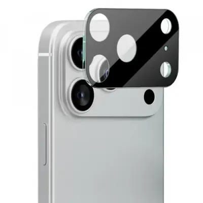 Folie de protectie Camera Spate Techsuit pentru Apple iPhone 17 Pro, Sticla Securizata (Negru)