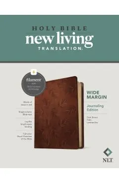 NLT Wide Margin Bible, Filament Enabled Edition (Red Letter, Leatherlike, Dark Brown Palm)