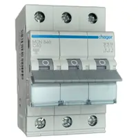 Siguranta automata 3P, 40A, 6kA, curba C Hager MCN340