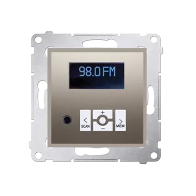 Radio digital cu display, gold mat metalic