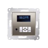 Radio digital cu display, gold mat metalic