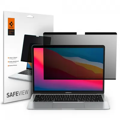 Folie Protectie Privacy Spigen Safe View Magnetic pentru Apple MacBook Air 13inch (2026) / (2025) / (2024) / (2022), Plastic AFL06253