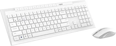 Set Rapoo - 8210M Multi Mode, wireless, alb