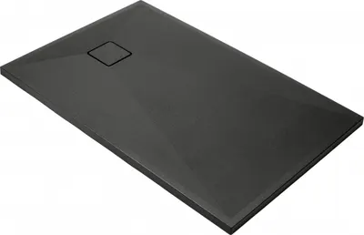 Cadita de dus dreptunghiulara, din granit, slim, negru, 140x90x4.5 cm, Deante Correo