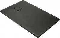 Cadita de dus dreptunghiulara, din granit, slim, negru, 140x90x4.5 cm, Deante Correo