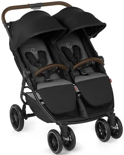 Carucior pentru gemeni Jane - Twin-link, negru rece