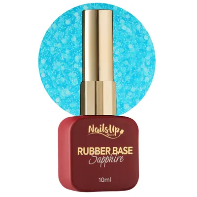 Rubber base NAILSUP Sapphire Flakes 018 10 ml