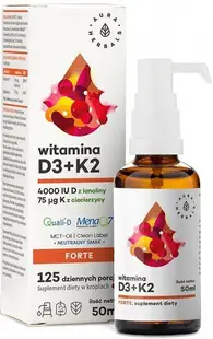Vitamina D3 + K2 Spray oral, 50 ml, Aura Herbals