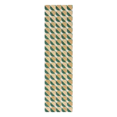 Covor tip traversă galben/verde 60x230 cm Carlos Circle Geo – Flair Rugs