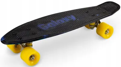Skateboard pentru copii Qkids - Galaxy, grafit negru