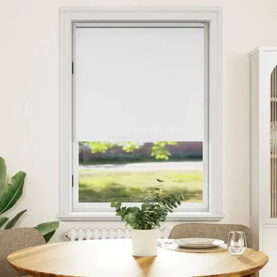 vidaXL Jaluzea opacă 124,4x175 cm, lățime material 120 cm, alb