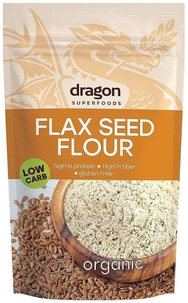 Făină bio din semințe de in, 200 g, Dragon Superfoods