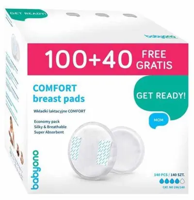Tampoane de alăptare Babyono - Comfort, 140 buc