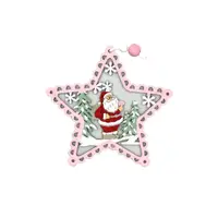 Ornament brad Stea Moș Crăciun 12x12 cm