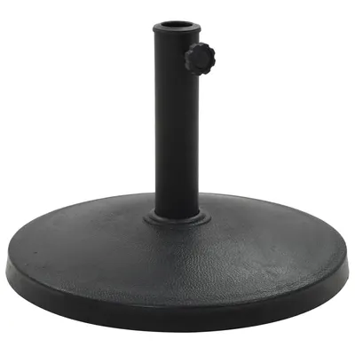 Gossi suport umbrela de soare rotund, negru, 10 kg, polirasina