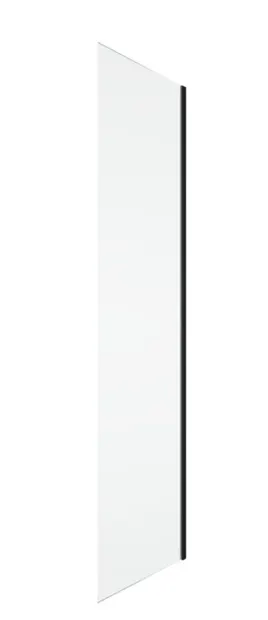 Perete dus 90x200 cm, negru mat, grosime sticla 8 mm, tratament anticalcar, Ronal Oriana