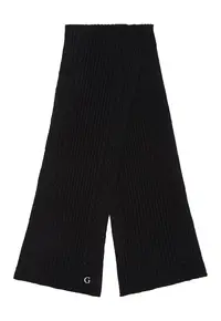 Fular tricotat cu model torsade - Negru