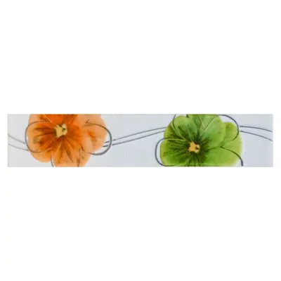 Brau decorativ faianta baie / bucatarie Murano Orange-Green 5 x 25