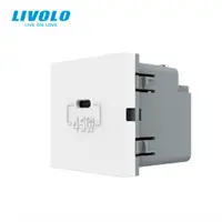 Modul priza simpla USB tip C Alb